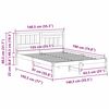 vidaXL Bedframe Wasbruin 135 x 190 cm Massief grenenhout