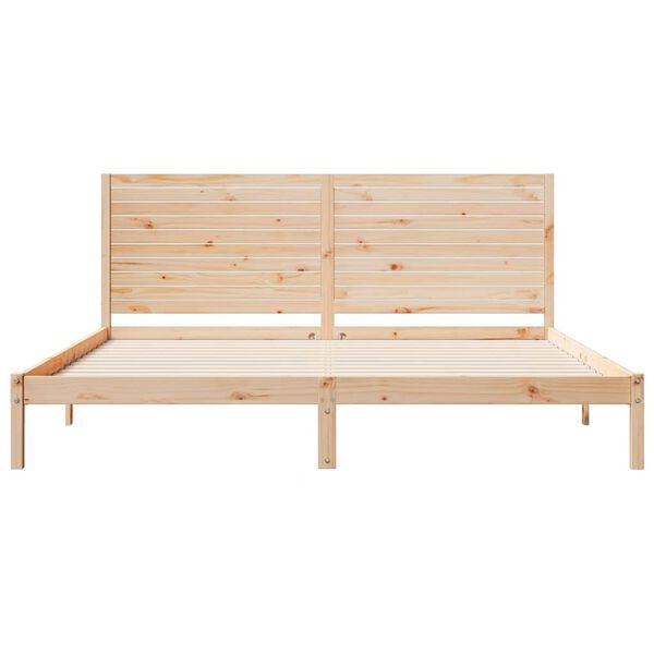 vidaXL Bedframe extra lang zonder matras massief hout 180x220 cm