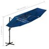 vidaXL Parasol 4-laags met aluminium paal 3x3 m azuurblauw