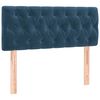 vidaXL Boxspring met matras fluweel donkerblauw 100x200 cm