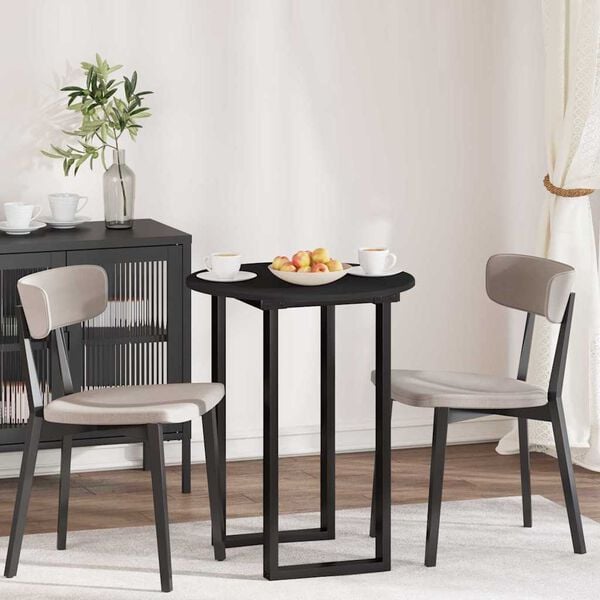 vidaXL Tafelblad Zwart 60 x 60 x 1,5 cm Bewerkt hout