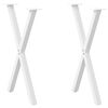vidaXL Eettafelpoten 2 st X-vormig 50x(72-73) cm staal wit