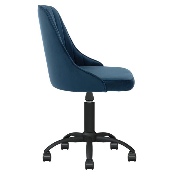 vidaXL Eetkamerstoelen draaibaar 2 st fluweel blauw