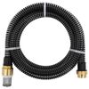 vidaXL Zuigslang met messing koppelingen 1,1'' 3 m PVC zwart