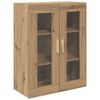 vidaXL Hoge kast Artisan Eiken 69,5 x 34 x 180 cm Bewerkt hout