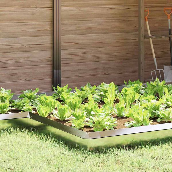 vidaXL Slakkenhekje Zilver 13,5 x 13,5 x 25 cm Roestvrij staal