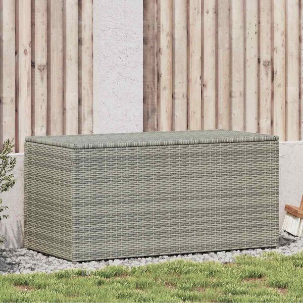 vidaXL Tuinbox 100x50x50 cm poly rattan grijs