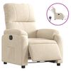 vidaXL Fauteuil elektrisch verstelbaar microvezelstof beige