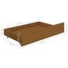 vidaXL Bedframe met 2 lades massief grenenhout honingbruin 160x200 cm