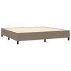vidaXL Boxspring met matras stof taupe 200x200 cm