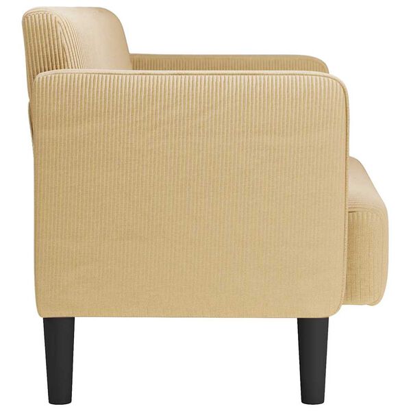 vidaXL Loveseat bank 109 cm corduroy stof grijsgroen