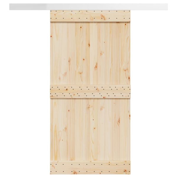 vidaXL Beslagset schuifdeur 200 cm aluminiumlegering zilverkleurig