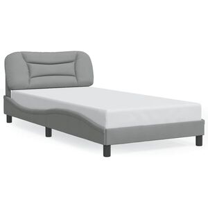 vidaXL Bedframe zonder matras "Hvar" 100x200 cm stof lichtgrijs