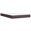 vidaXL Boxspring met matras stof donkerbruin 160x200 cm