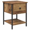 vidaXL Nachtkastje Oudhout 34 x 35,5 x 45 cm Bewerkt hout