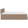 vidaXL Ottoman bed met matrassen en LED's 200x200cm kunstleer