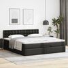 vidaXL Ottoman bed met matrassen en LED's 200x200cm kunstleer zwart