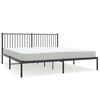 vidaXL Bedframe met hoofdbord metaal zwart 180x200 cm
