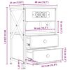 vidaXL Nachtkastje 2 pcs Bruin Eiken 40 x 31 x 60 cm Bewerkt hout
