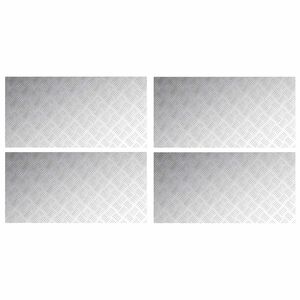 vidaXL Trapmatten 4 st 100 x 50 cm Zilver Aluminium Rechthoekig