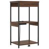 vidaXL Nachtkastje Bruin Eiken 41 x 31 x 76 cm Bewerkt hout
