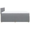 vidaXL Boxspring met matras stof lichtgrijs 140x190 cm