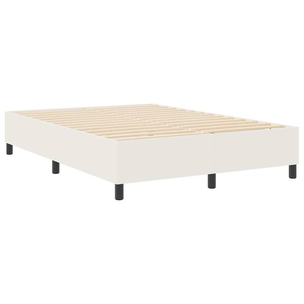 vidaXL Platform bedframe Cr&egrave;me 160 x 200 cm Stof