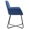 vidaXL Eetkamerstoelen 6 st stof blauw