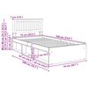 vidaXL Bedframe Bruin Eiken 75 x 190 cm Massief grenenhout
