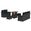 vidaXL Tuinbankenset 8 st Zwart poly rattan