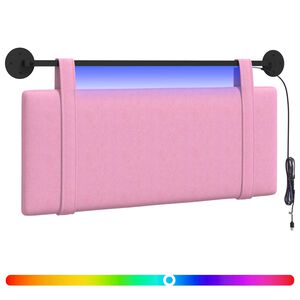 vidaXL Hangend hoofdbord Roze Stof