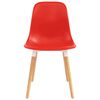 vidaXL Eettafelstoelen 6 pcs Rood 47 x 50,5 x 83 cm
