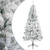 vidaXL Kunstkerstboom 240 cm PVC en staal Groen en Wit