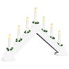 vidaXL Kerst Kaars Brug 7 LED's Warmwit 39.5 x 5 x 29 cm