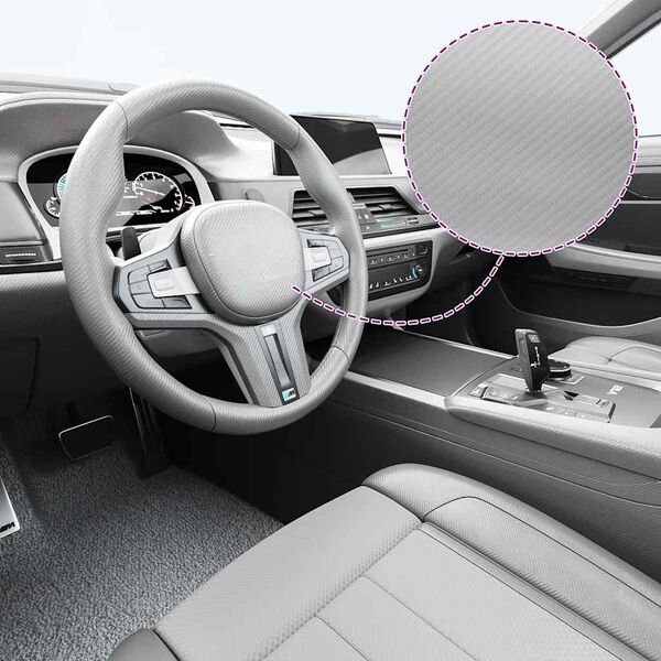 vidaXL 2 st Autofolie 4D 100x150 cm + 50x150 cm zilverkleurig