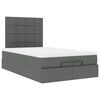vidaXL Ottoman bed met matras 120x190 cm stof donkergrijs