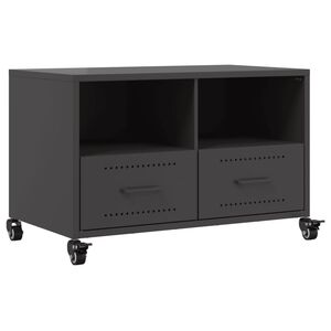 vidaXL Tv-meubel 68x39x43,5 cm staal zwart