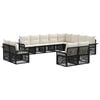 vidaXL Tuinbankenset 12 st Zwart en Cream Wit poly rattan