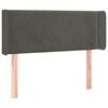 vidaXL Hoofdbord met randen 93x16x78/88 cm fluweel donkergrijs