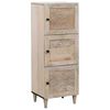 vidaXL Highboard met plank Wit 40 x 33 x 110 cm massief mangohout