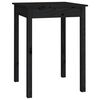 vidaXL Eettafel 55x55x75 cm massief grenenhout zwart