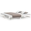 vidaXL Slaapbank uitschuifbaar 80x200 cm massief grenenhout wit