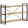 vidaXL Boekenkast met 3 schappen 140x30x80 cm massief mangohout