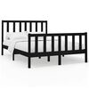 vidaXL Bedframe massief grenenhout zwart 150x200 cm