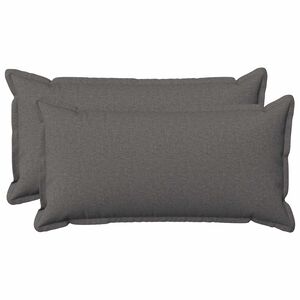 vidaXL Kussensloop 2 st HOUTEN Lichtgrijs 40 x 70 cm Faux Linnen