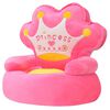vidaXL Kinderstoel prinses pluche roze