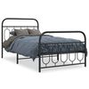 vidaXL Bedframe met hoofd- en voeteneinde metaal zwart 100x190 cm