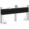 vidaXL Opberghoofdbord met Oplaadstation met plank Zwart eiken 180 cm