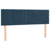 vidaXL Hoofdborden 144x5x78/88 cm fluweel donkerblauw