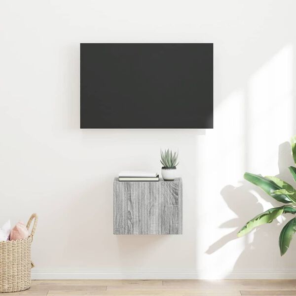 vidaXL TV Wandkast Grijs Sonoma 60 x 31 x 29.5 cm Bewerkt hout